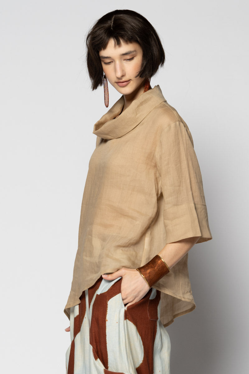 Sumi Neck Top Wheat