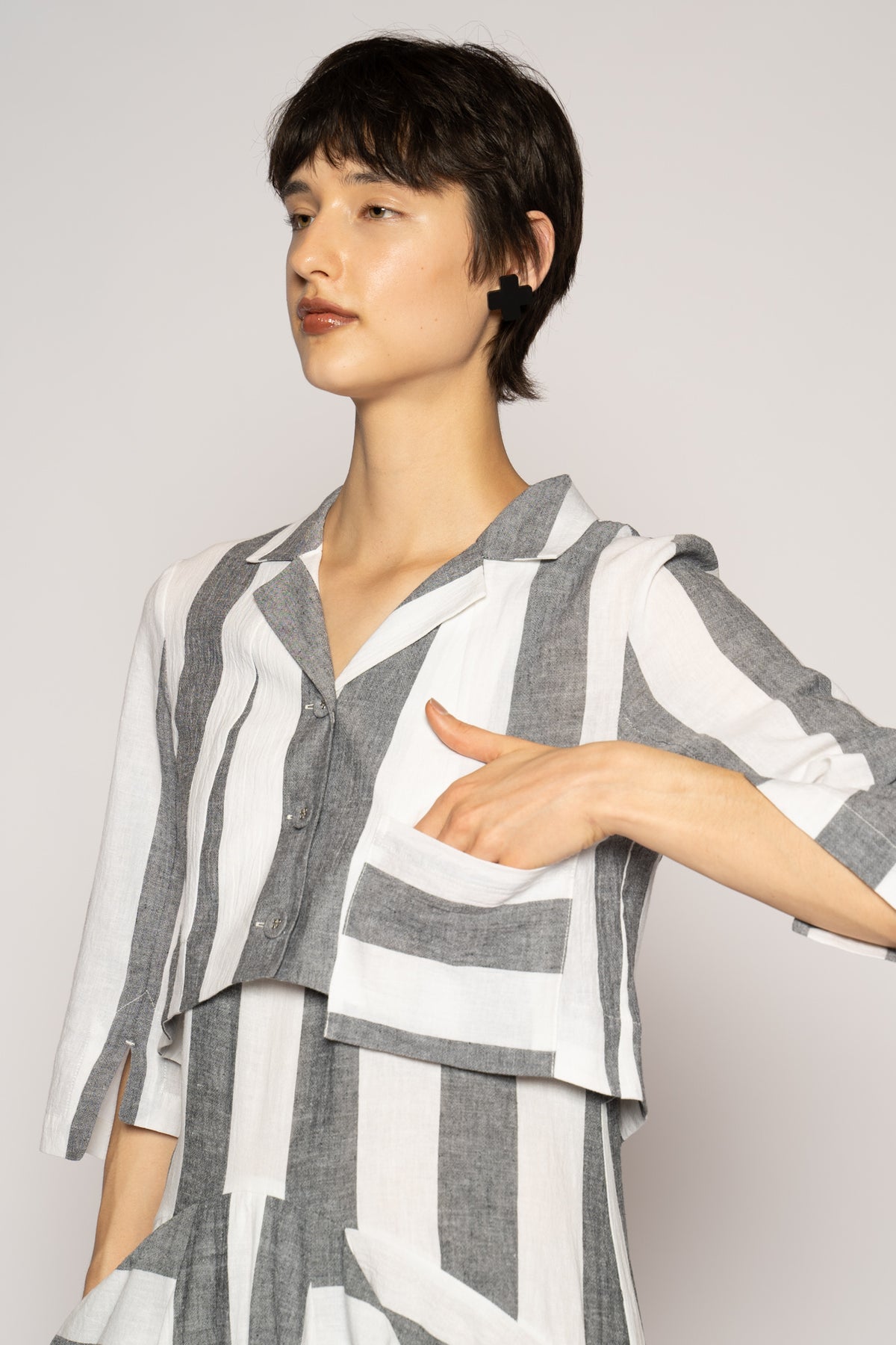 Celi Short Jacket Stripe