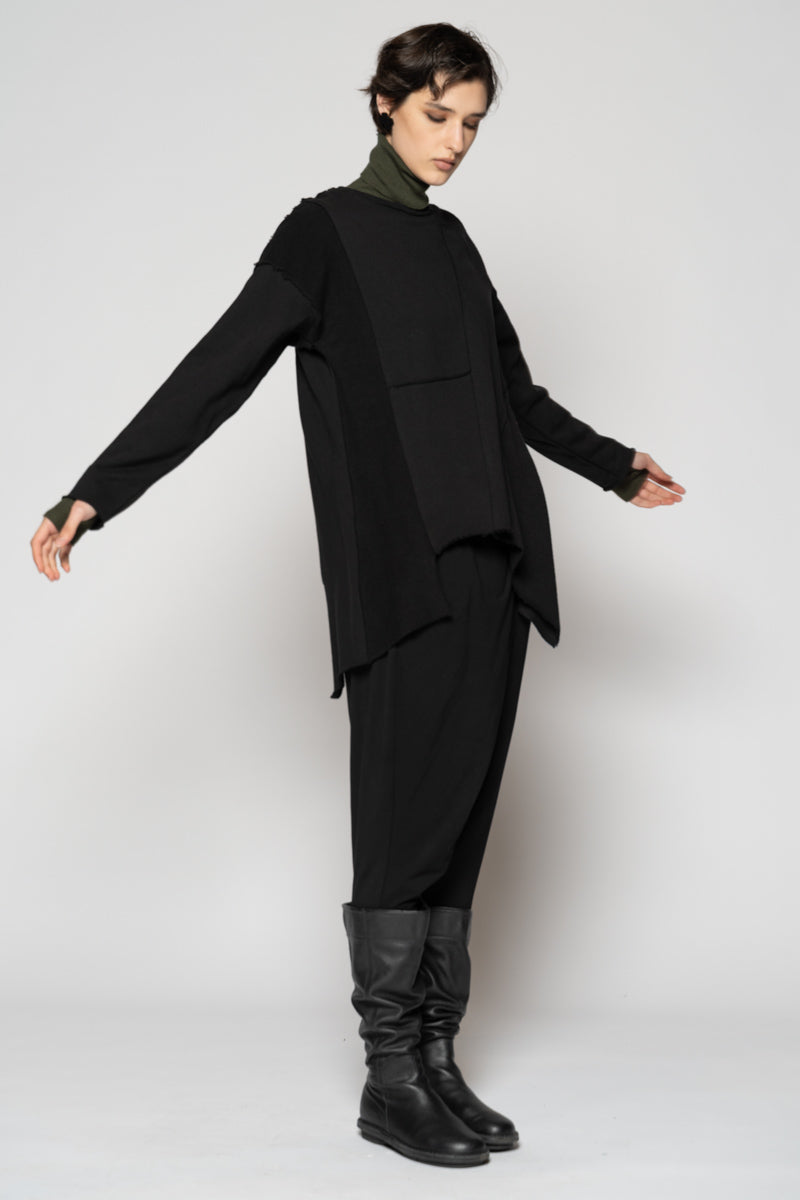 Tsukuro Patch Top Black