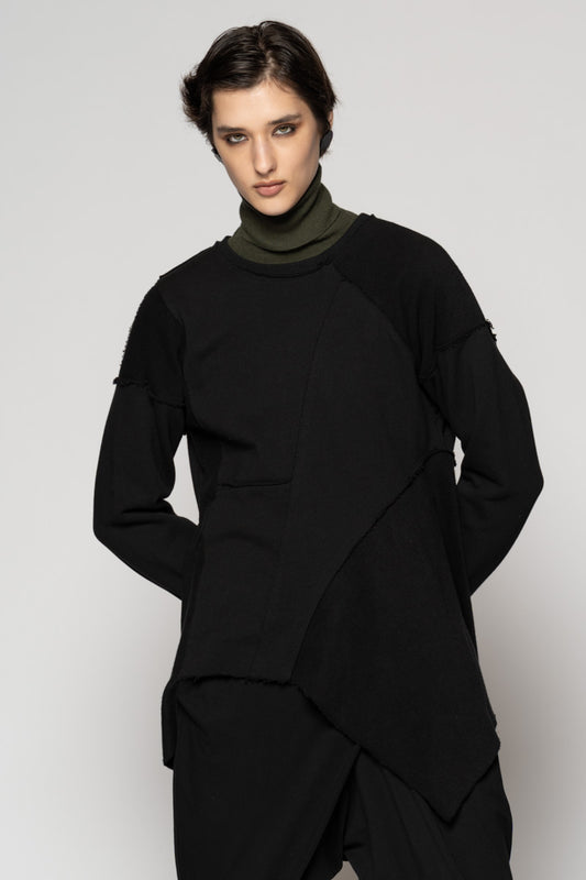 Tsukuro Patch Top Black