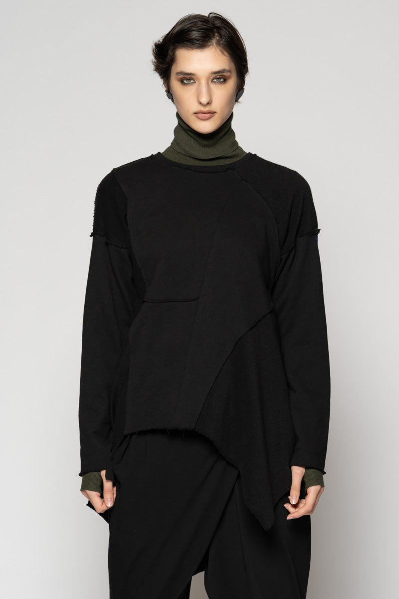 Tsukuro Patch Top Black