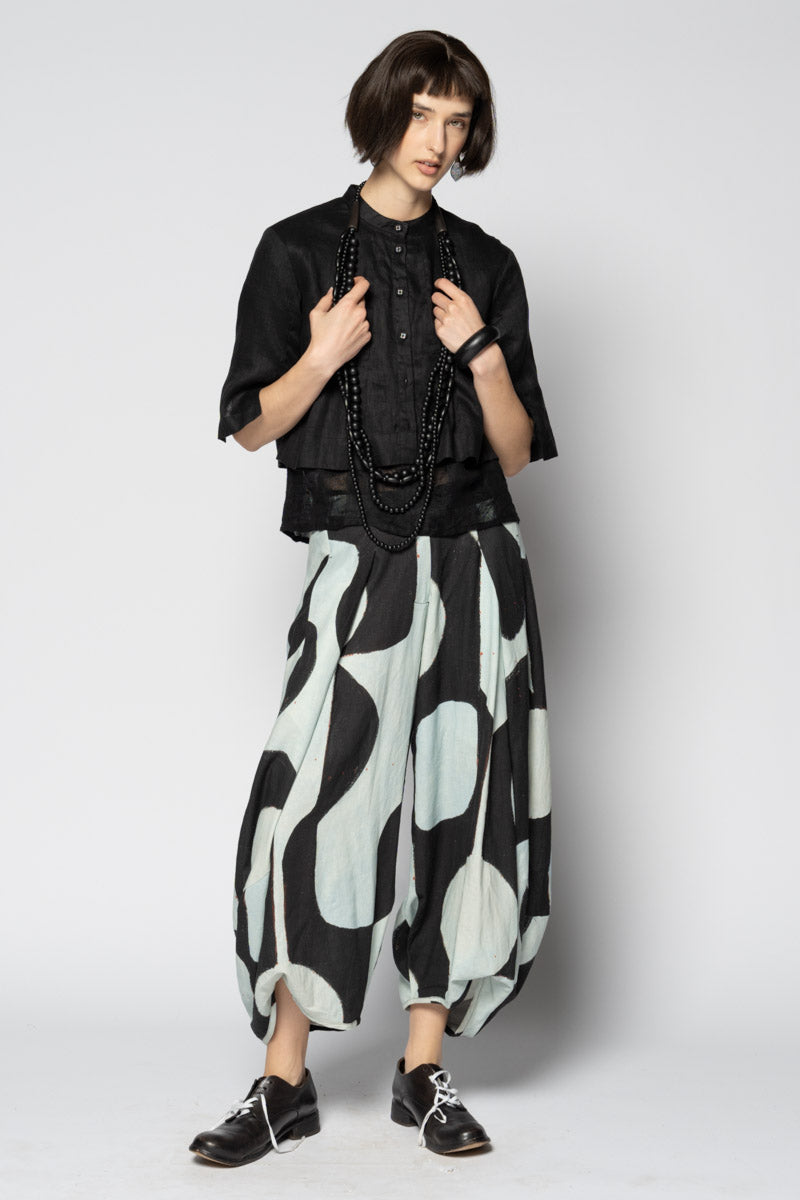 Kakure Tie Pants Blk