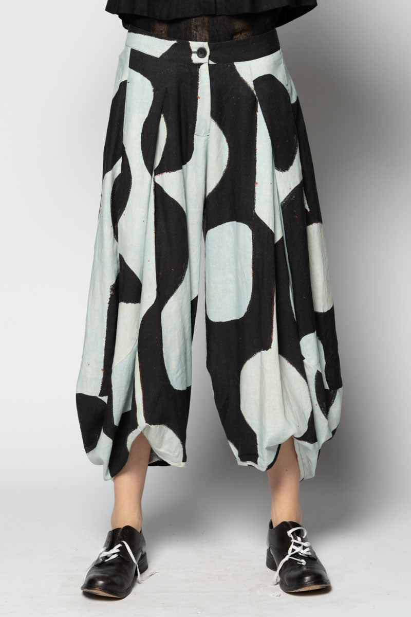 Kakure Tie Pants Blk