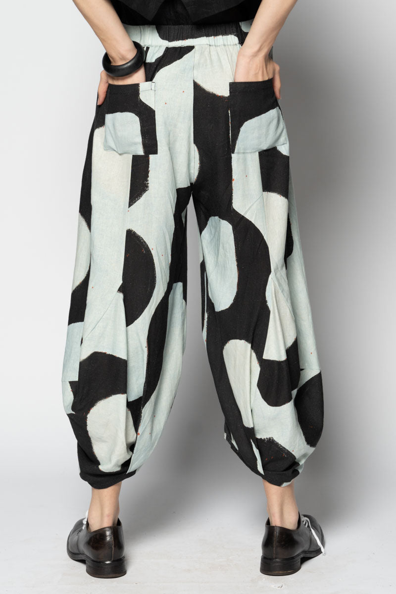 Kakure Tie Pants Blk