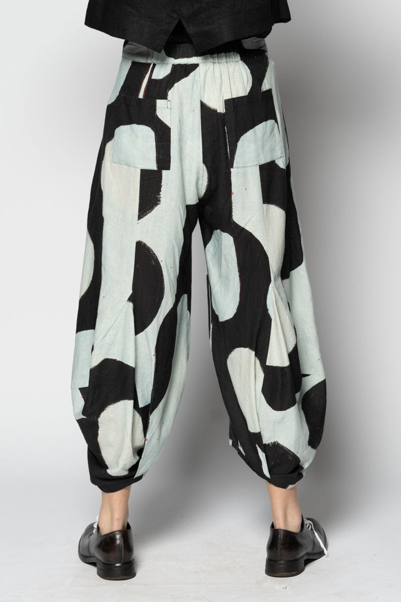 Kakure Tie Pants Blk