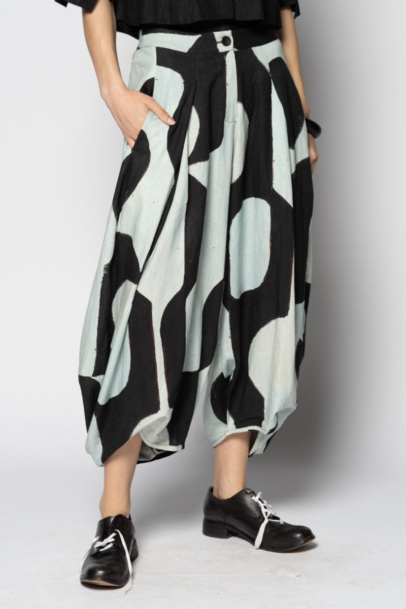 Kakure Tie Pants Blk